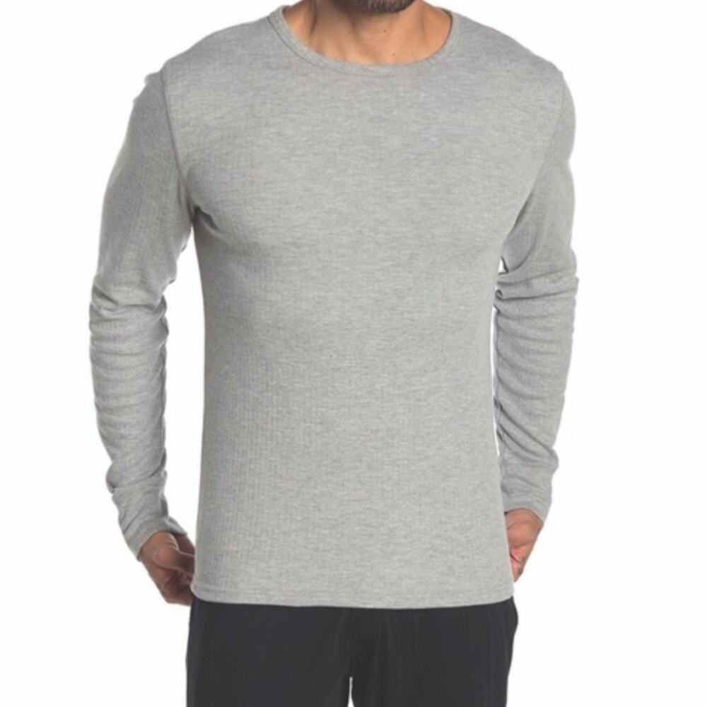 Slate & Stone Toby‎ Ribbed Gray Long Sleeve Thermal Shirt Small